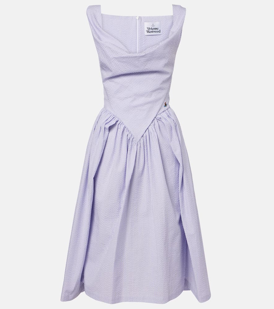 Sunday cotton seersucker midi dress