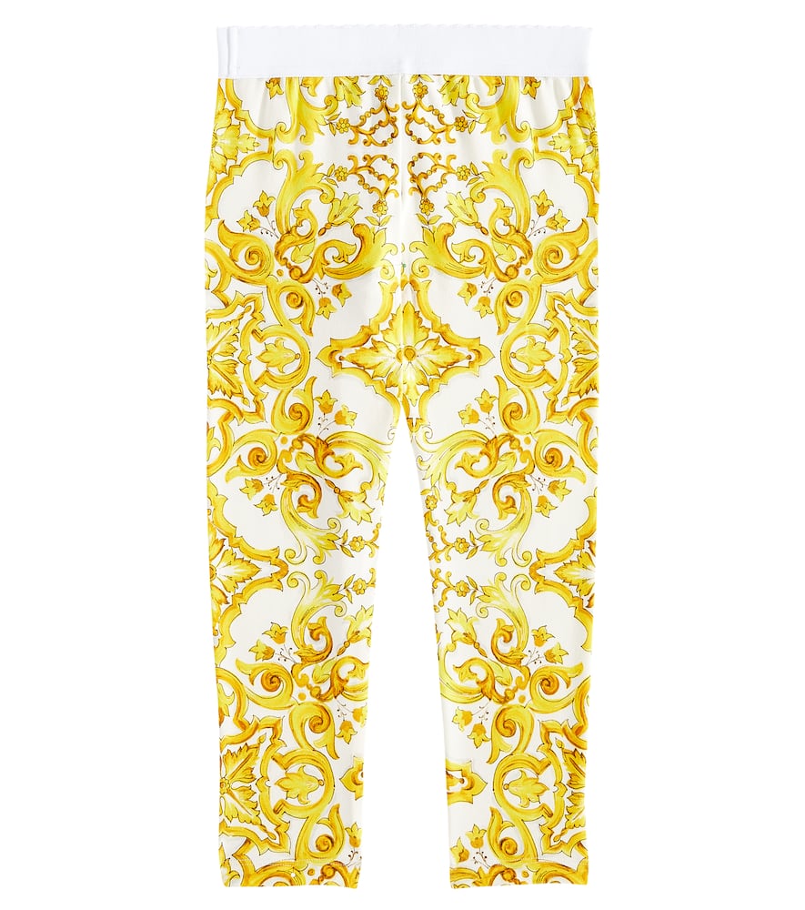Majolica cotton-blend jersey leggings