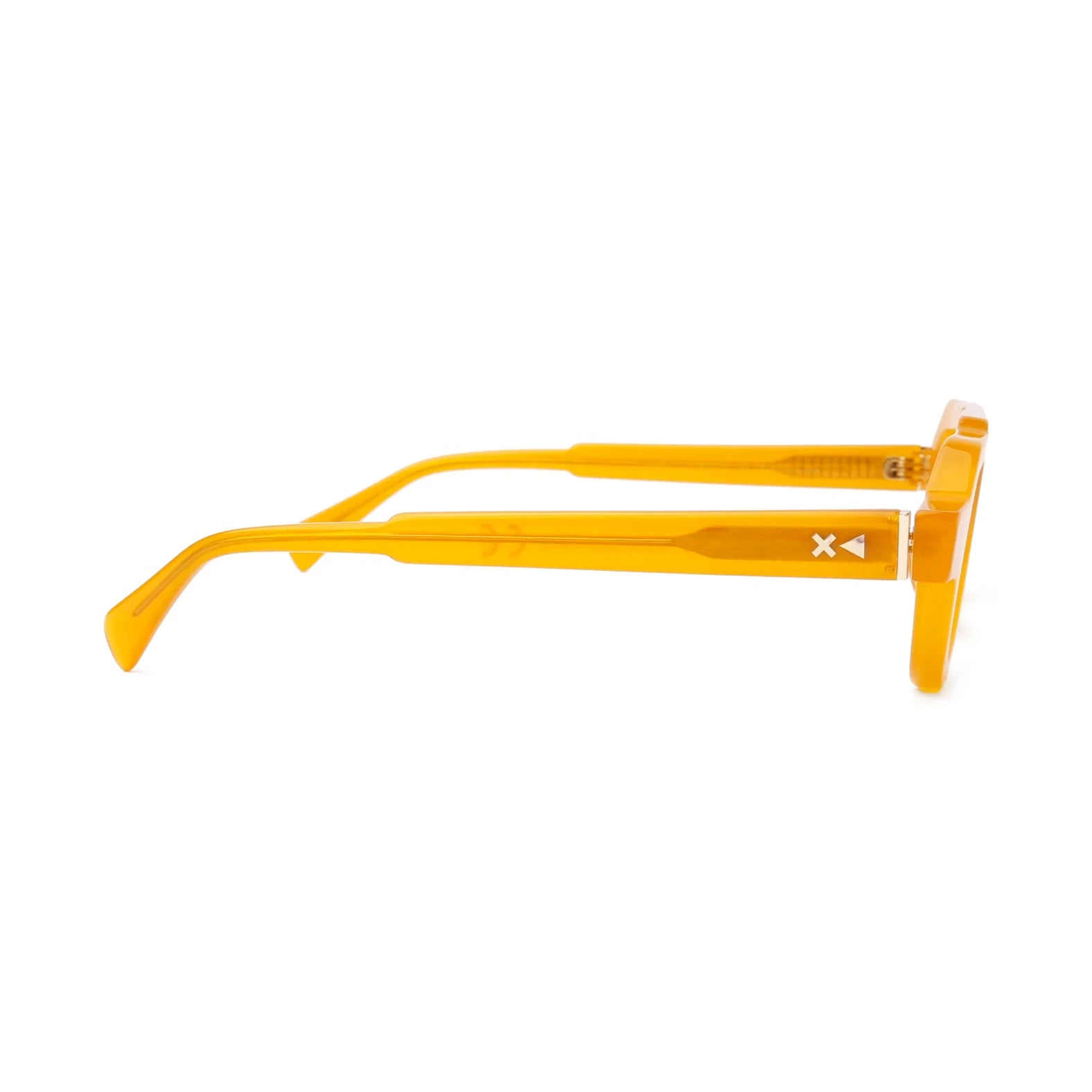 XLAB Unisex Borneo Optical frames Acetate Yellow Round Anti-blue light Anti blue light - for PC