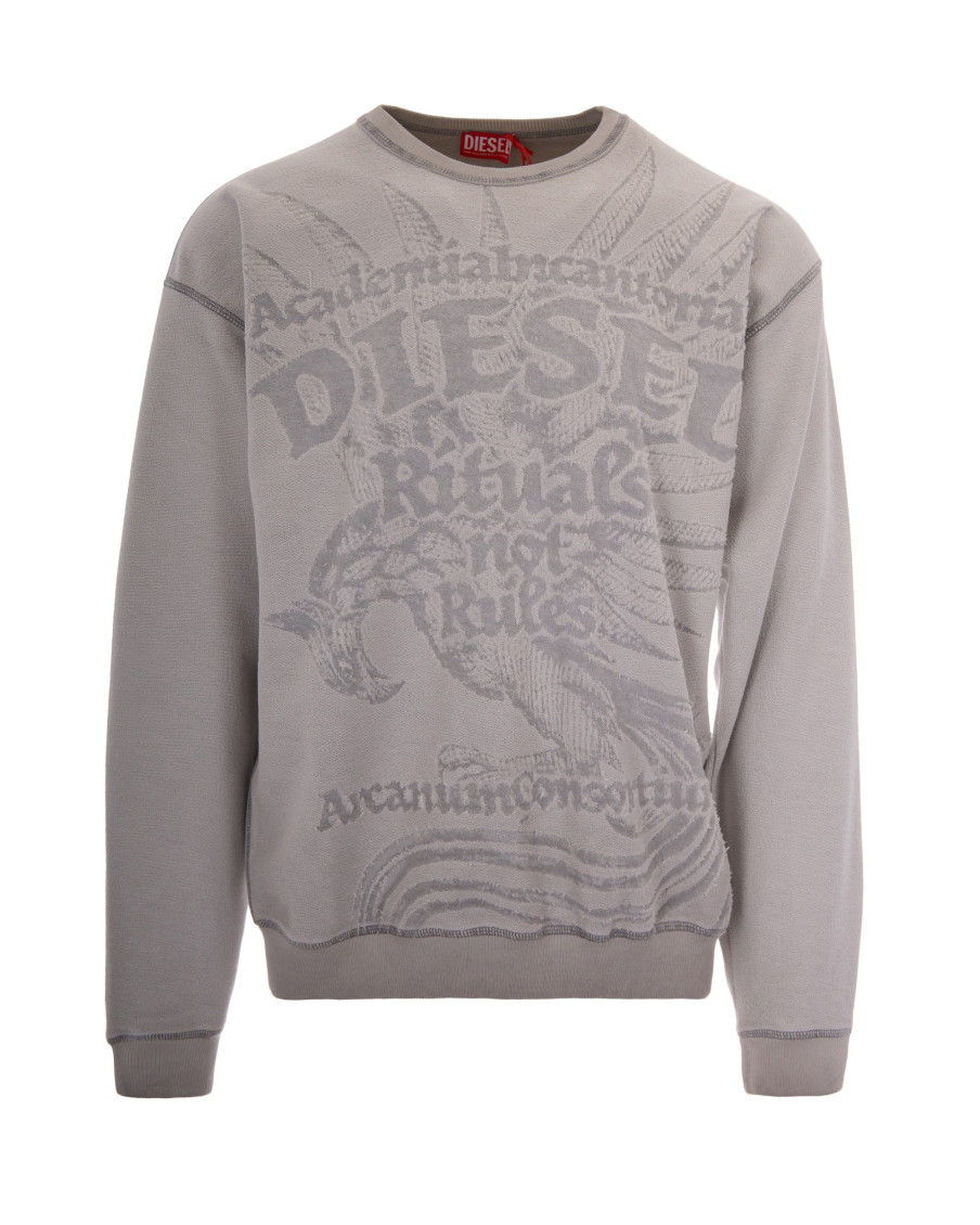 Sweatshirt with dévoré print - Sweaters - Man -