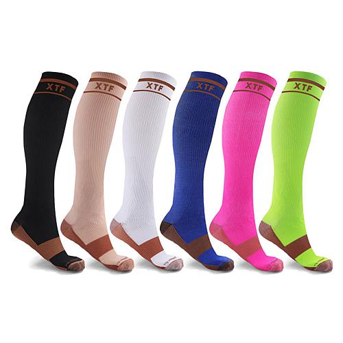 6-pk Copper Infused Everyday Knee-High Compression Socks