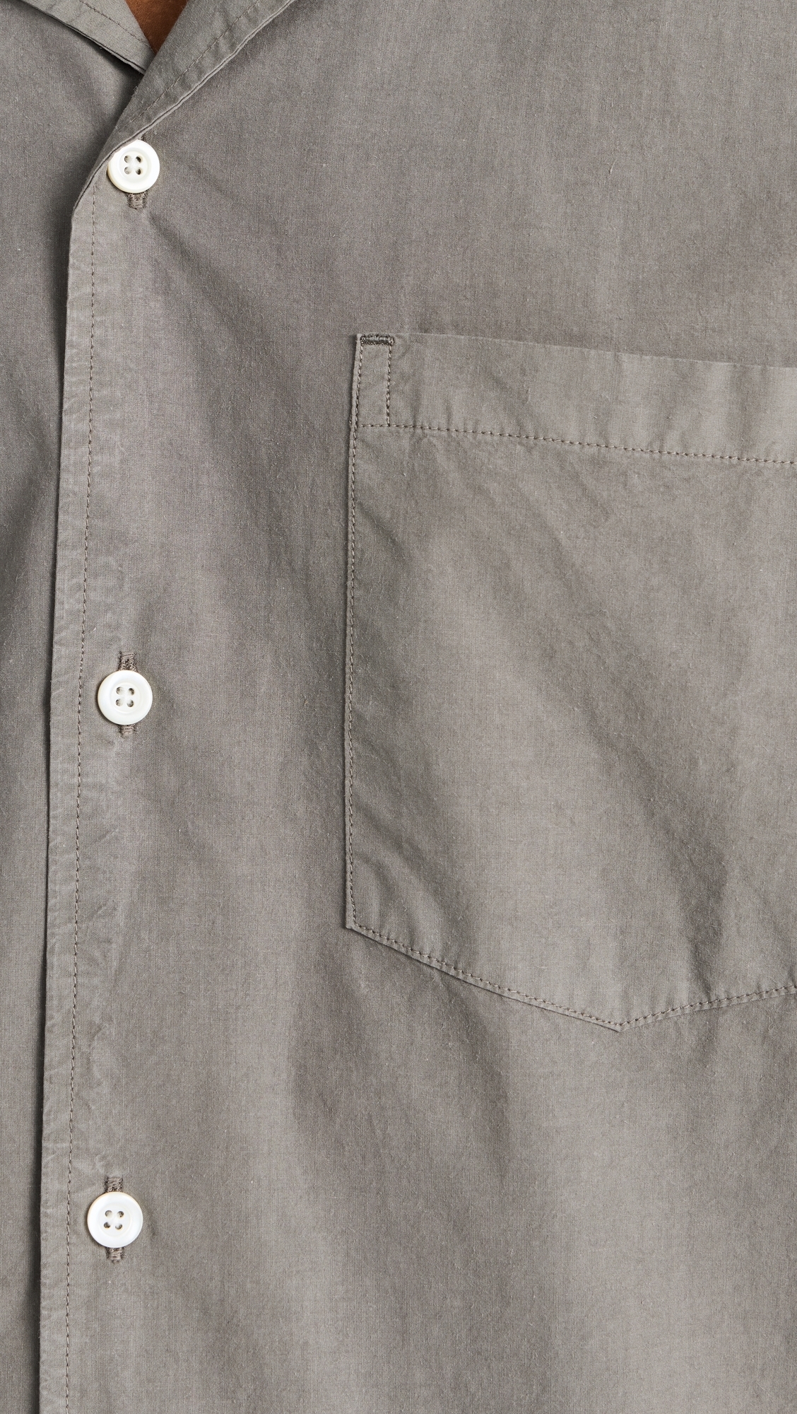 Carsten Cotton Tencel Shirt Mid Khaki