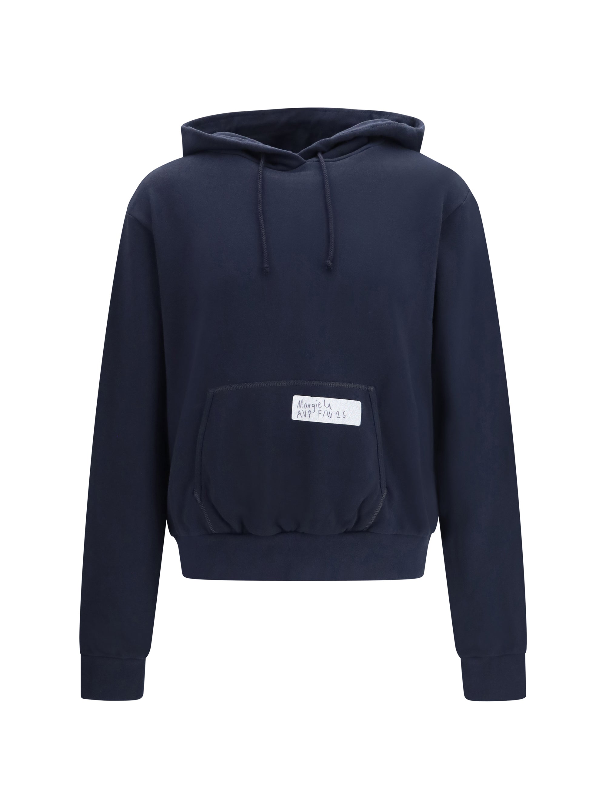 Cotton Hooded Hoodie — Navy