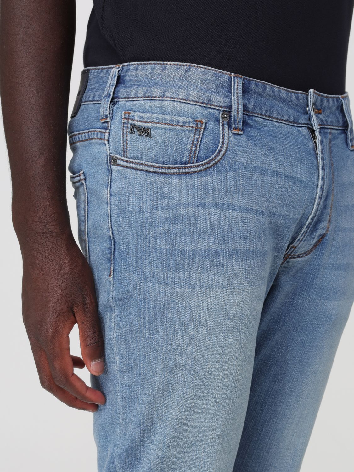 Jeans Men color Stone Washed