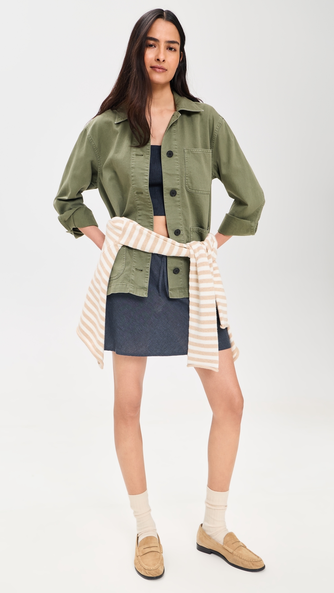 Avery Hemp Mini Skirt India Ink