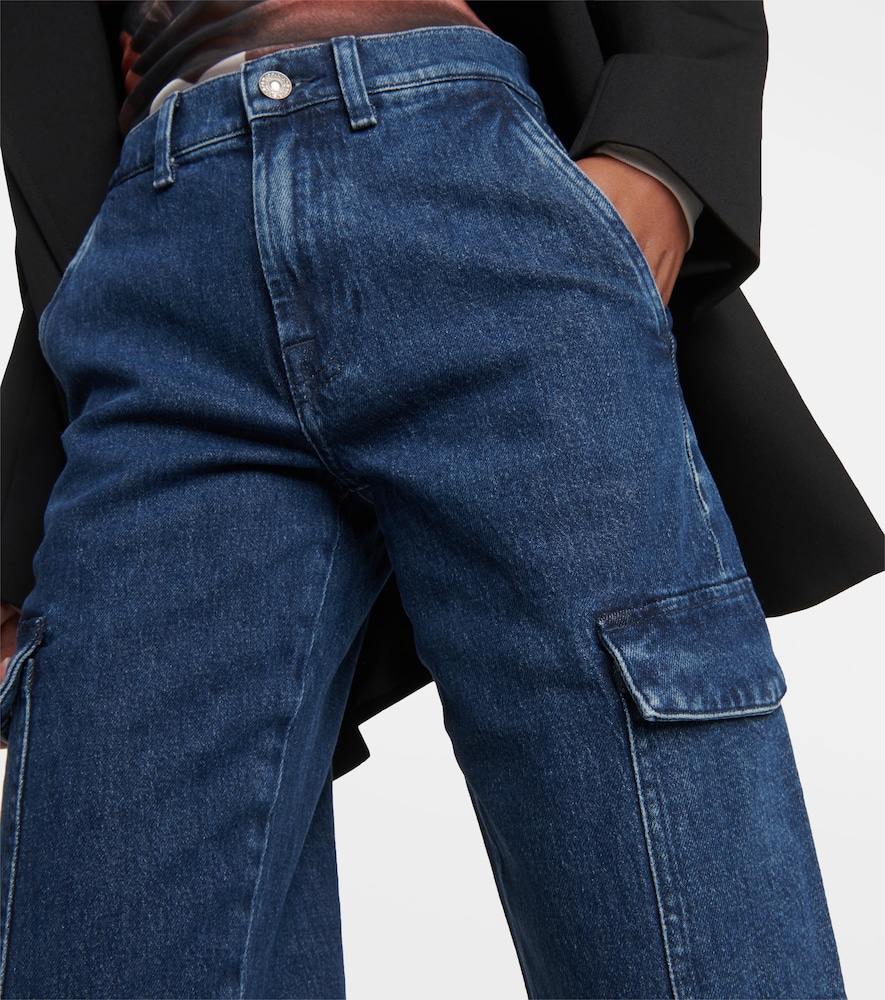 Tess Cargo high-rise straight jeans