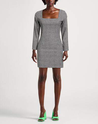 Woman Mini dress Black Size 2 Wool, Polyester, Cotton, Elastane