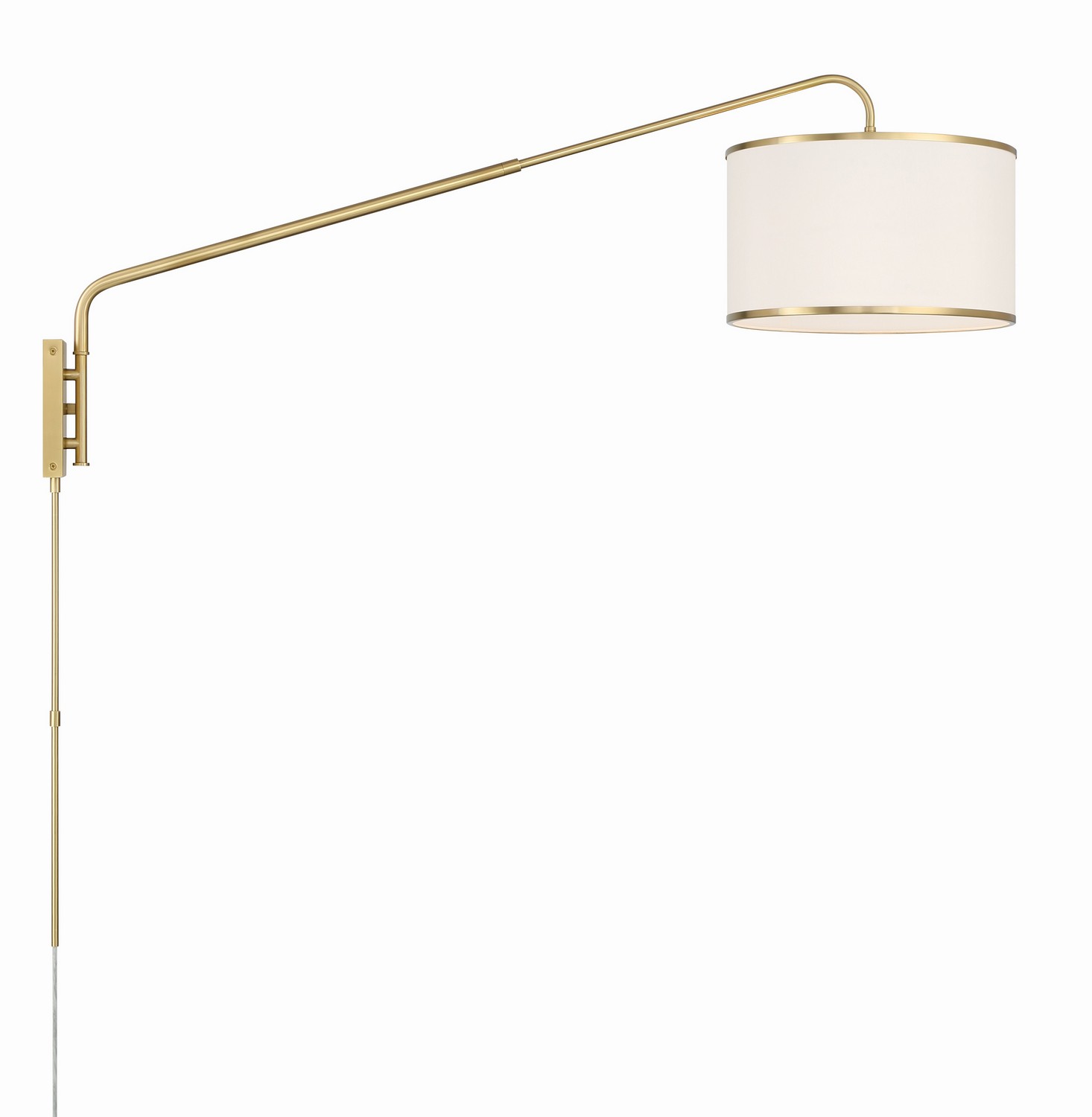 Soft Brass One Light Task Sconce from the Mallory Collection
