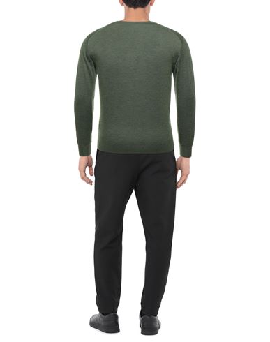 Man Sweater Military green Size 48 Cashmere, Silk