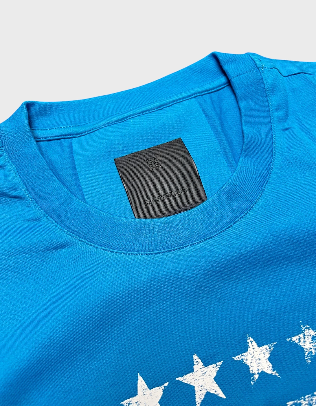 Men's Givenchy 4G Emblem Slim Fit T Shirt Mineral Blue