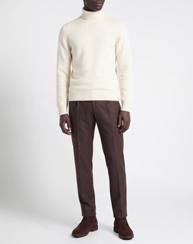Man Turtleneck Ivory Size 44 Virgin Wool