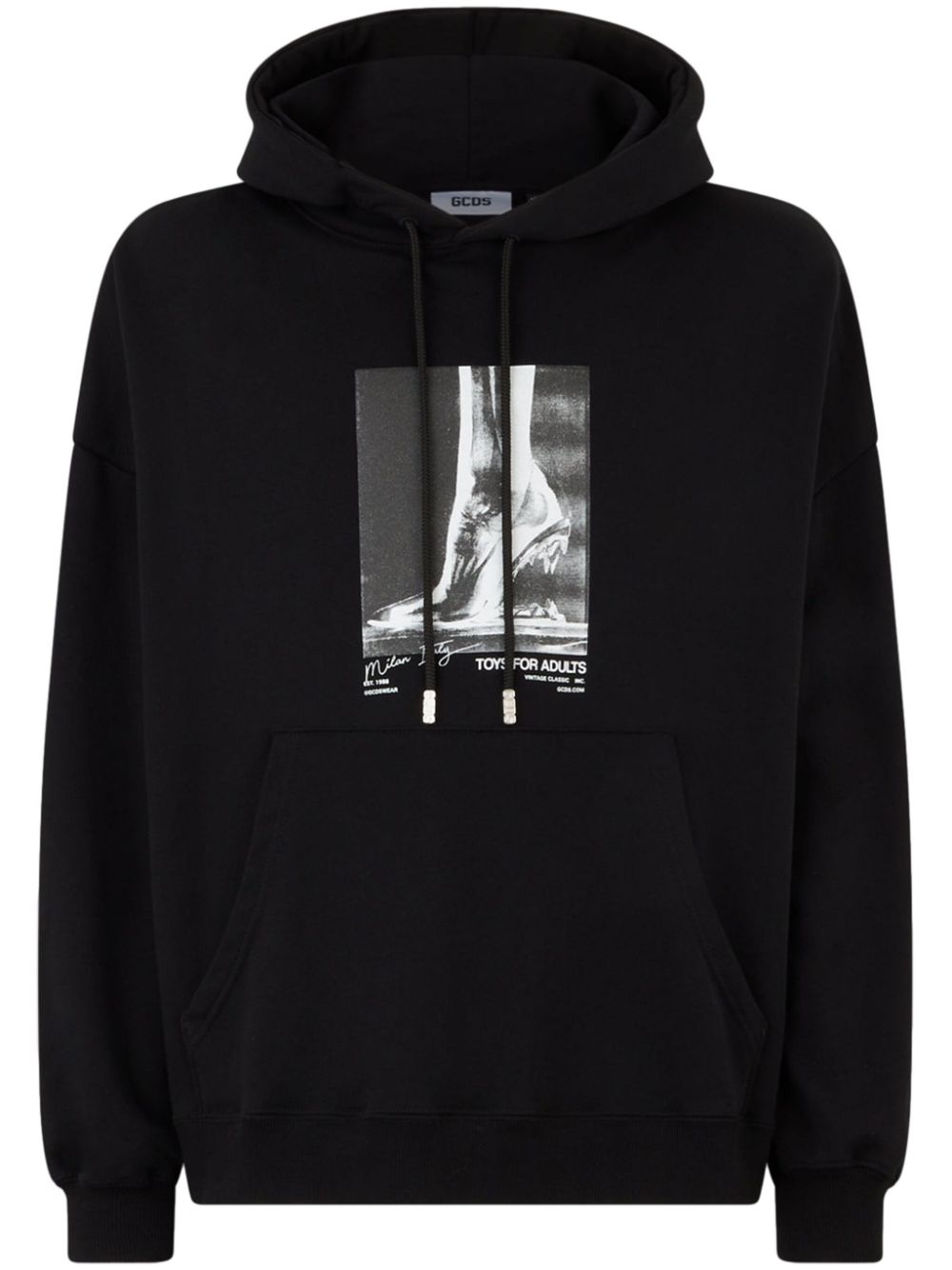 Morso graphic-print hoodie - Black