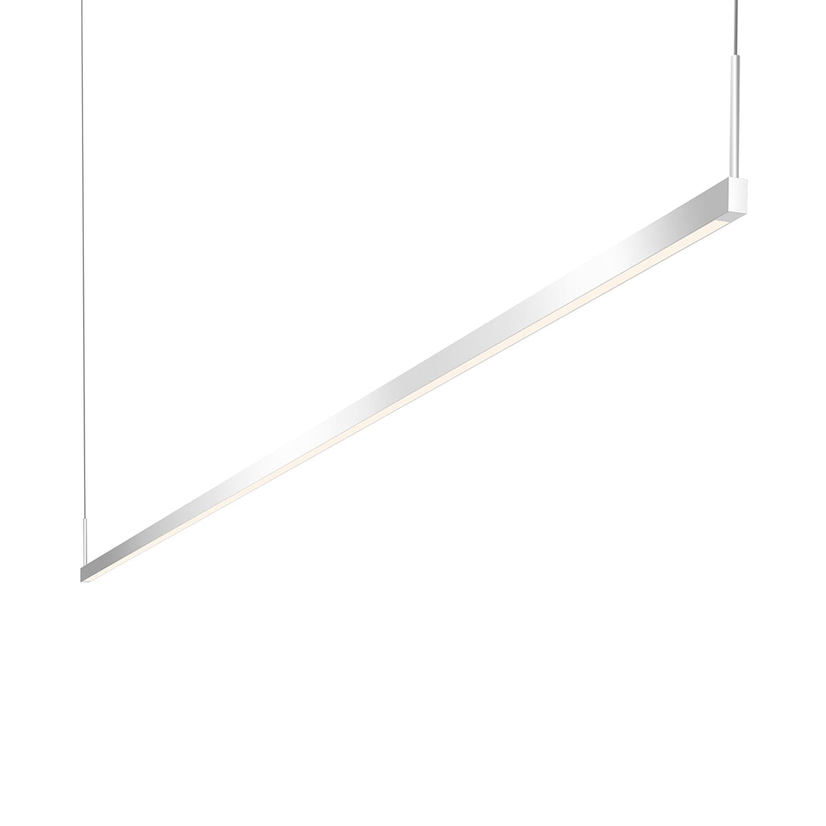 Thin-Line 2-Light 5" Pendant Light in Bright Satin Aluminu