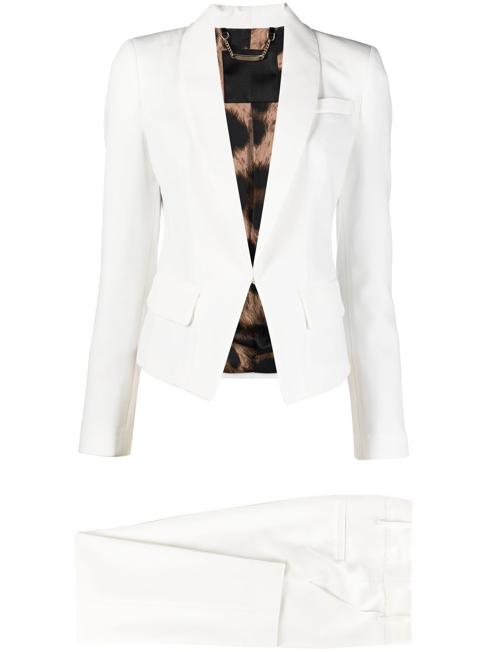 Straight-leg suit set - White