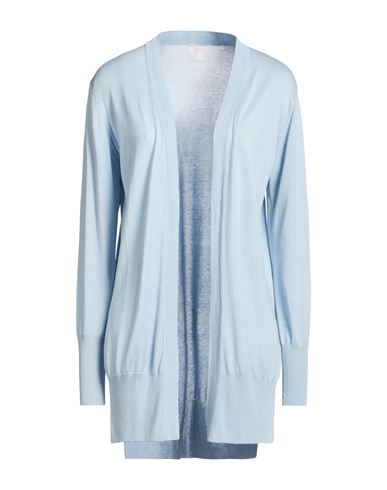 Woman Cardigan Sky blue Size L Silk, Viscose