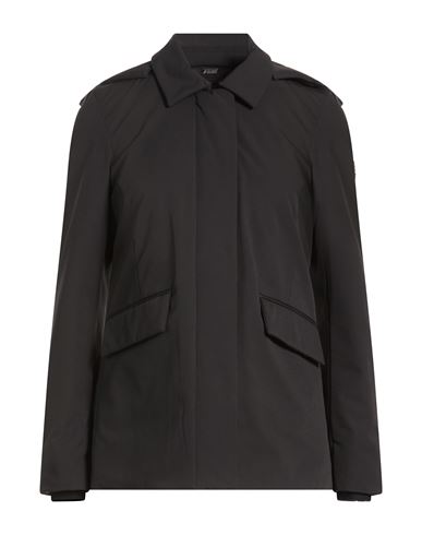 Woman Coat Black Size 12 Polyamide, Elastane
