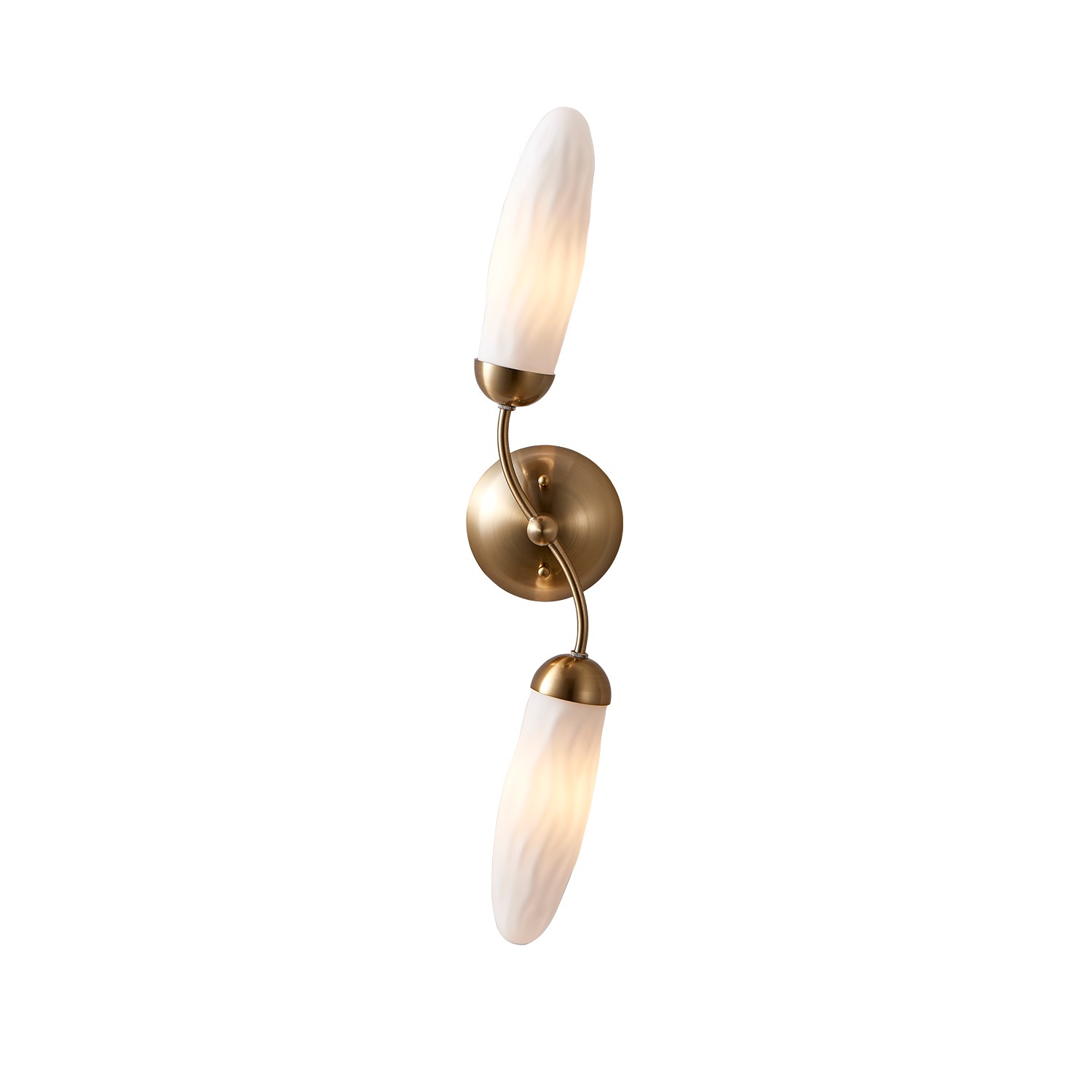 Winter Brass Nine Light Wall Sconce from the Crest Collection