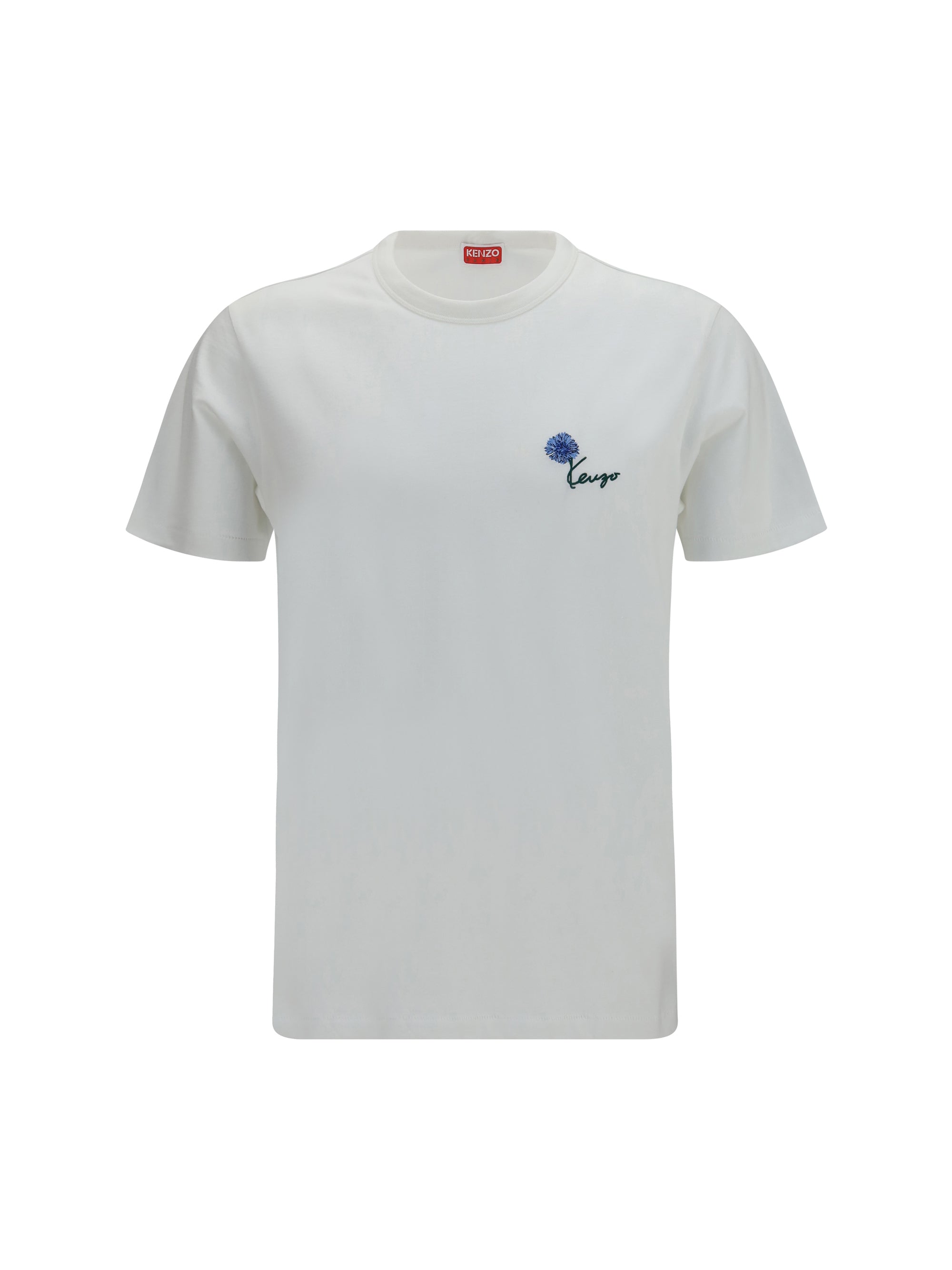 Tulip Embroidered T-Shirt — White