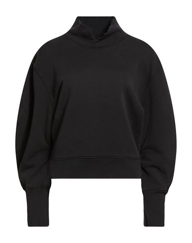 Woman Sweatshirt Black Size M Cotton