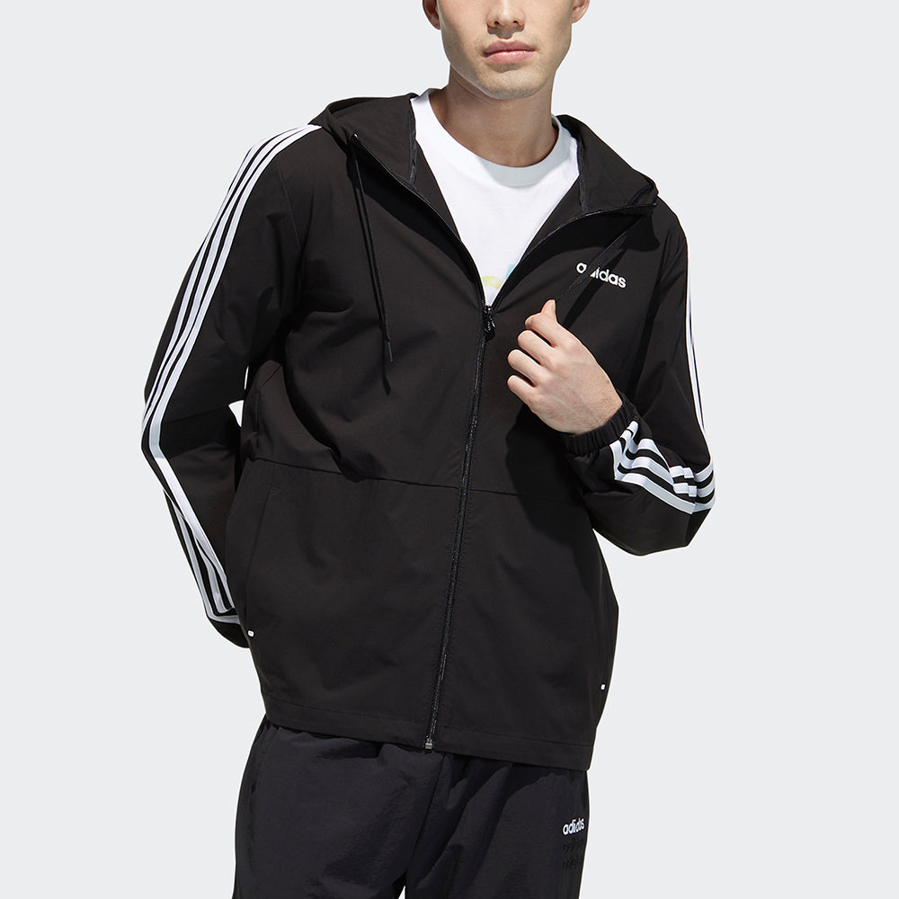Neo M Ce 3s Wb Classic Stripe Windproof waterproof Sports Hooded Jacket Black