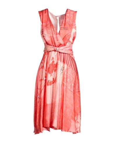 Woman Mini dress Coral Size S Viscose, Polyester