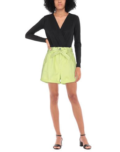 Woman Shorts & Bermuda Shorts Lime green Size M Cotton