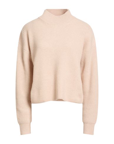 Woman Turtleneck Beige Size M Wool, Cashmere