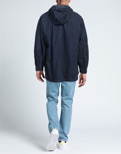 Man Denim outerwear Blue Size S Cotton