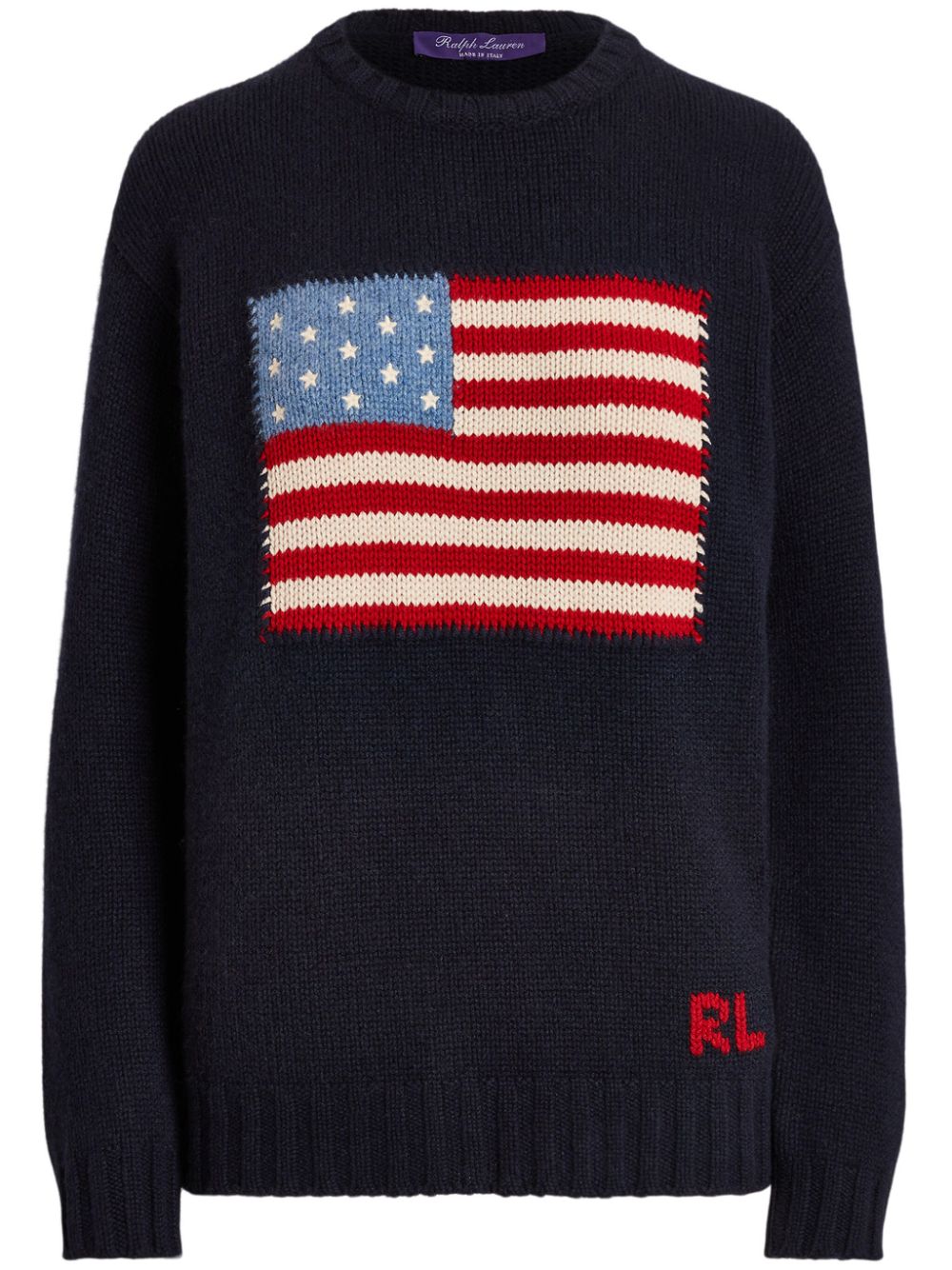 Flag cashmere sweater - Blue