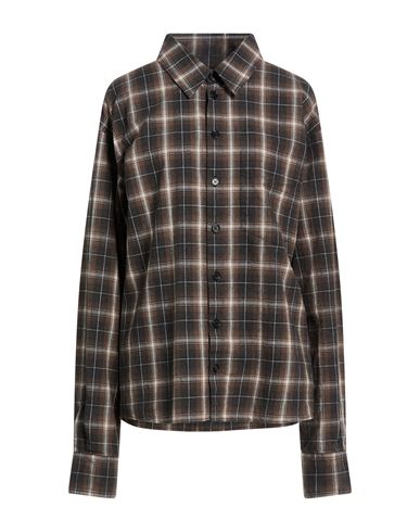 Woman Shirt Dark brown Size 4 Cotton