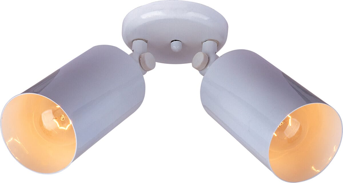 Spots 2-Light Flush Mount in White Finish