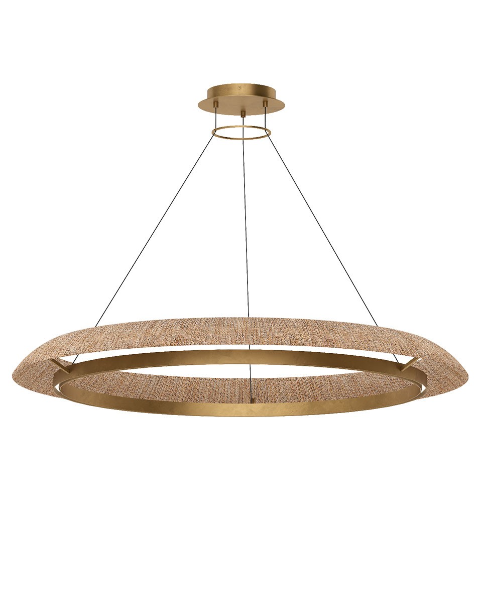 Hand Rubbed Antique Brass LED Chandelier from the Noa Collection