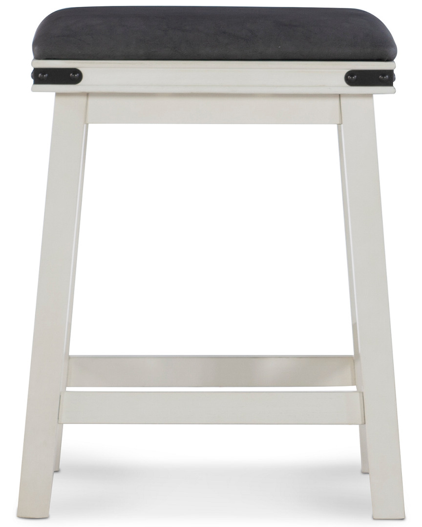 Carter White Counter Stool