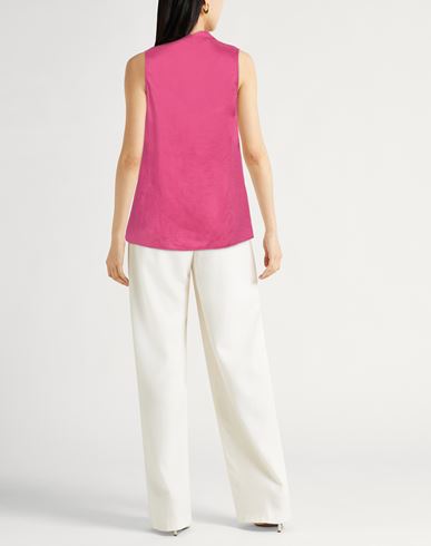 Woman Top Fuchsia Size 8 Linen