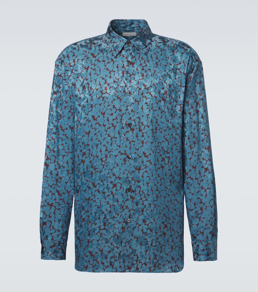 Printed satin shirt