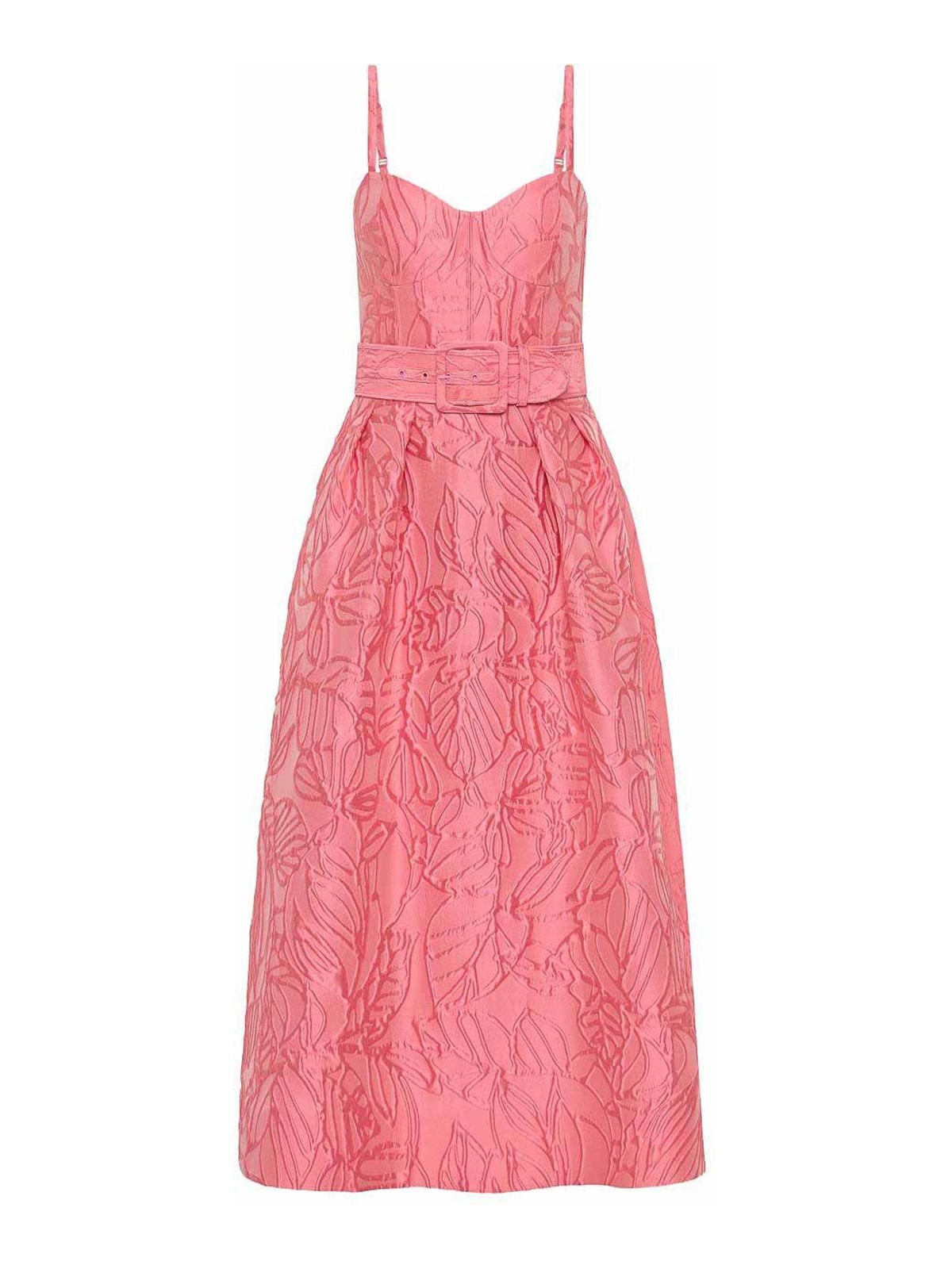 Midi Dress With Floral Embossing