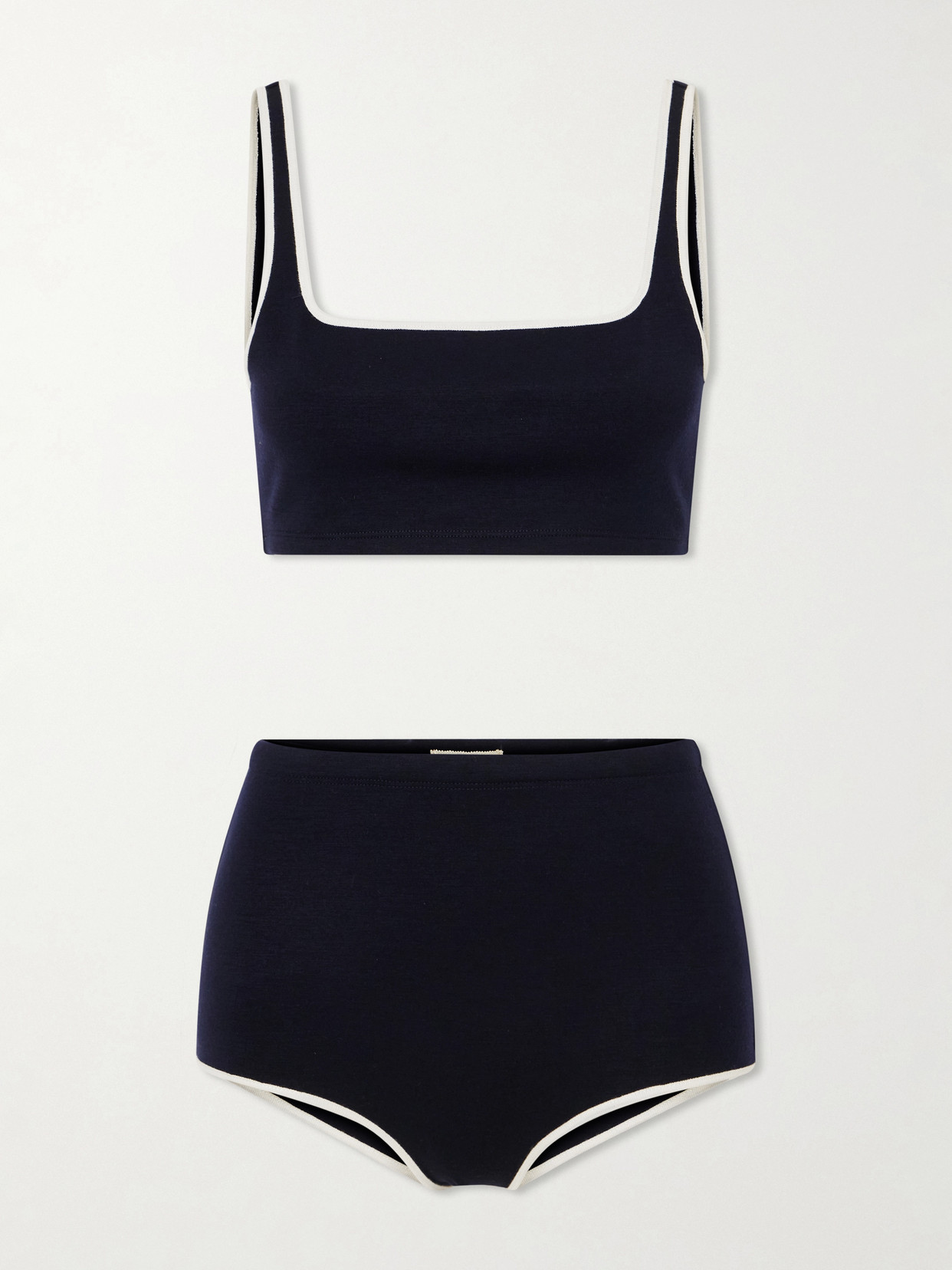 Wool-blend Jersey Bikini - Blue