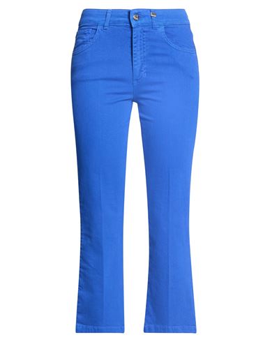 Luckylu Milano Woman Jeans Bright blue Size 4 Cotton, Elastane