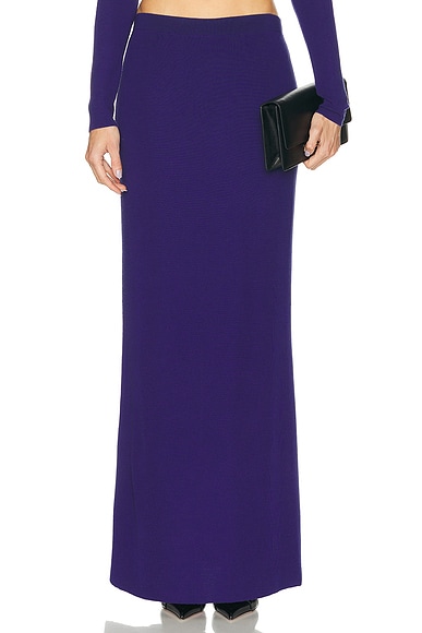 TOM FORD Cashmere Midi Skirt in Quarz Blue - Royal. S also in