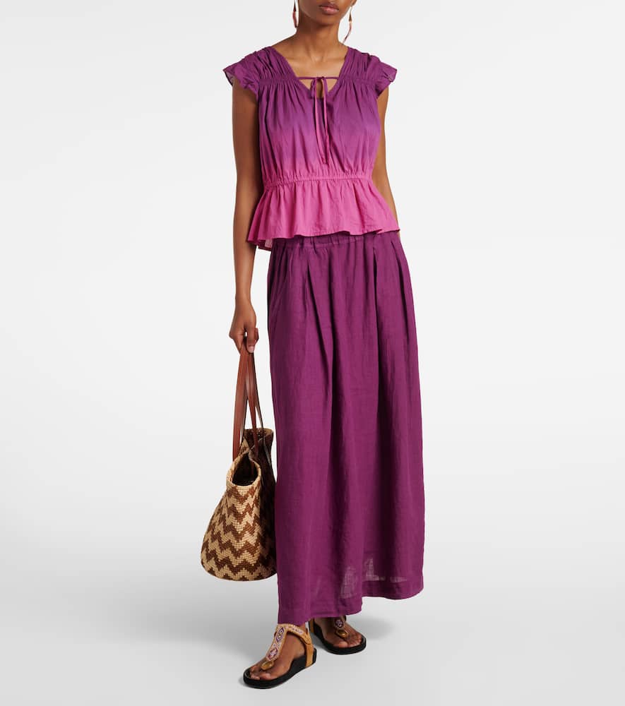 Kaia gathered cotton top