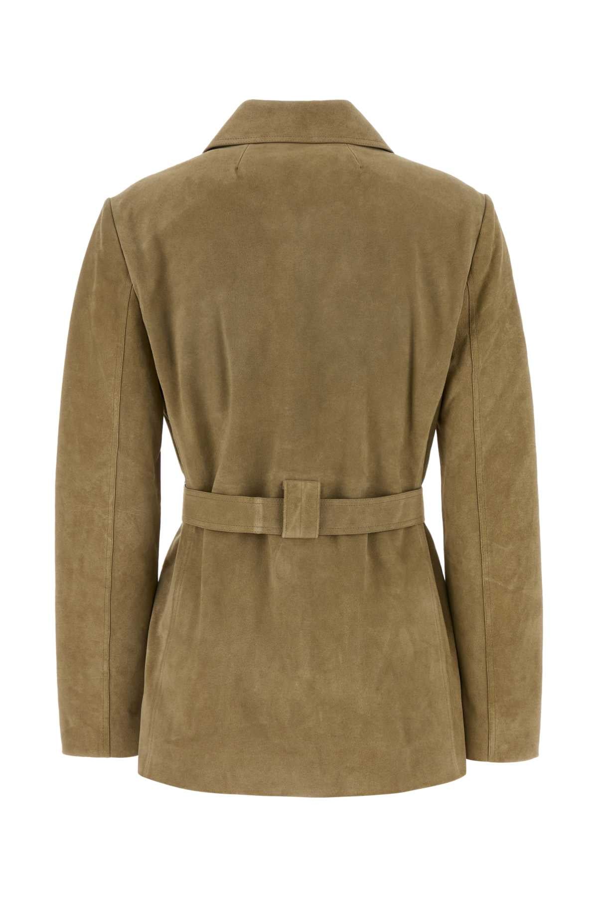 Tory Burch Khaki Suede Jacket