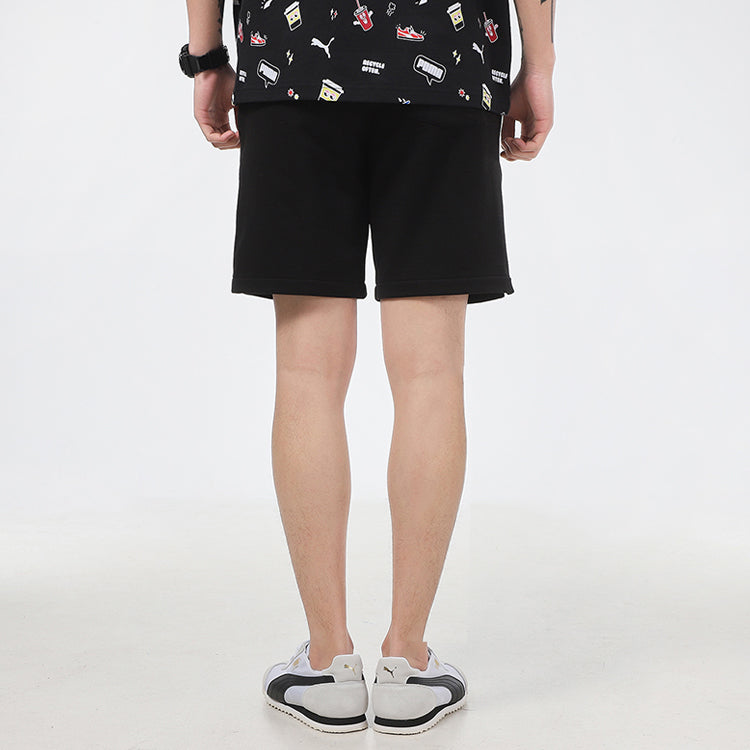 Awareness Athleisure Casual Sports Drawstring Breathable Shorts Black