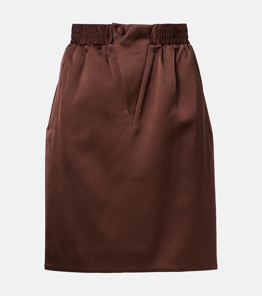 Satin pencil skirt