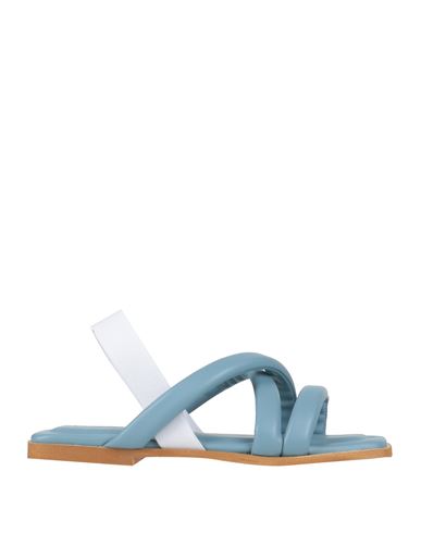 Woman Sandals Pastel blue Size 7 Leather