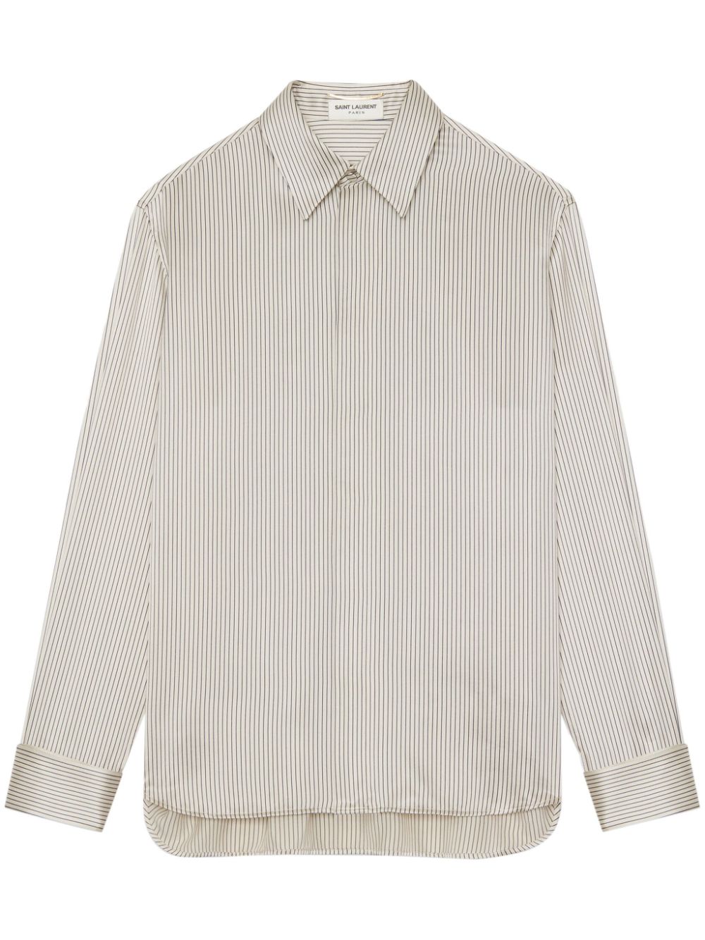 Striped silk shirt - Grey