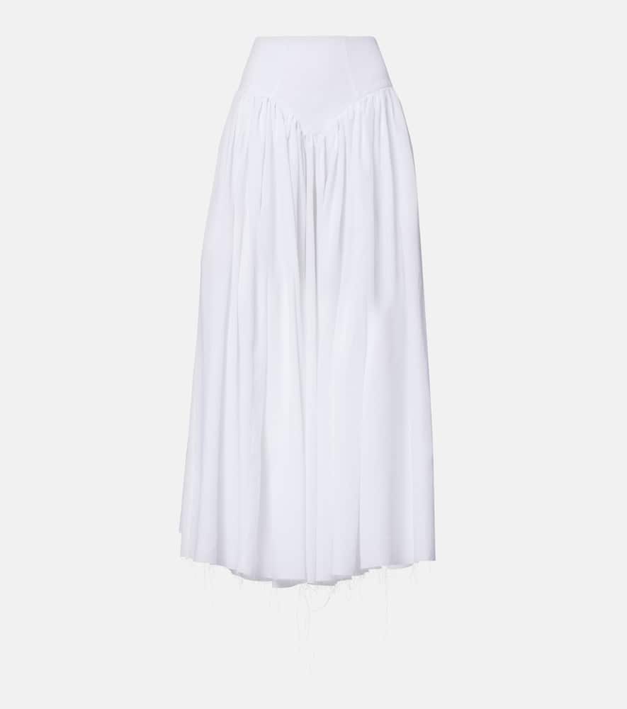 Juniper gathered linen midi skirt