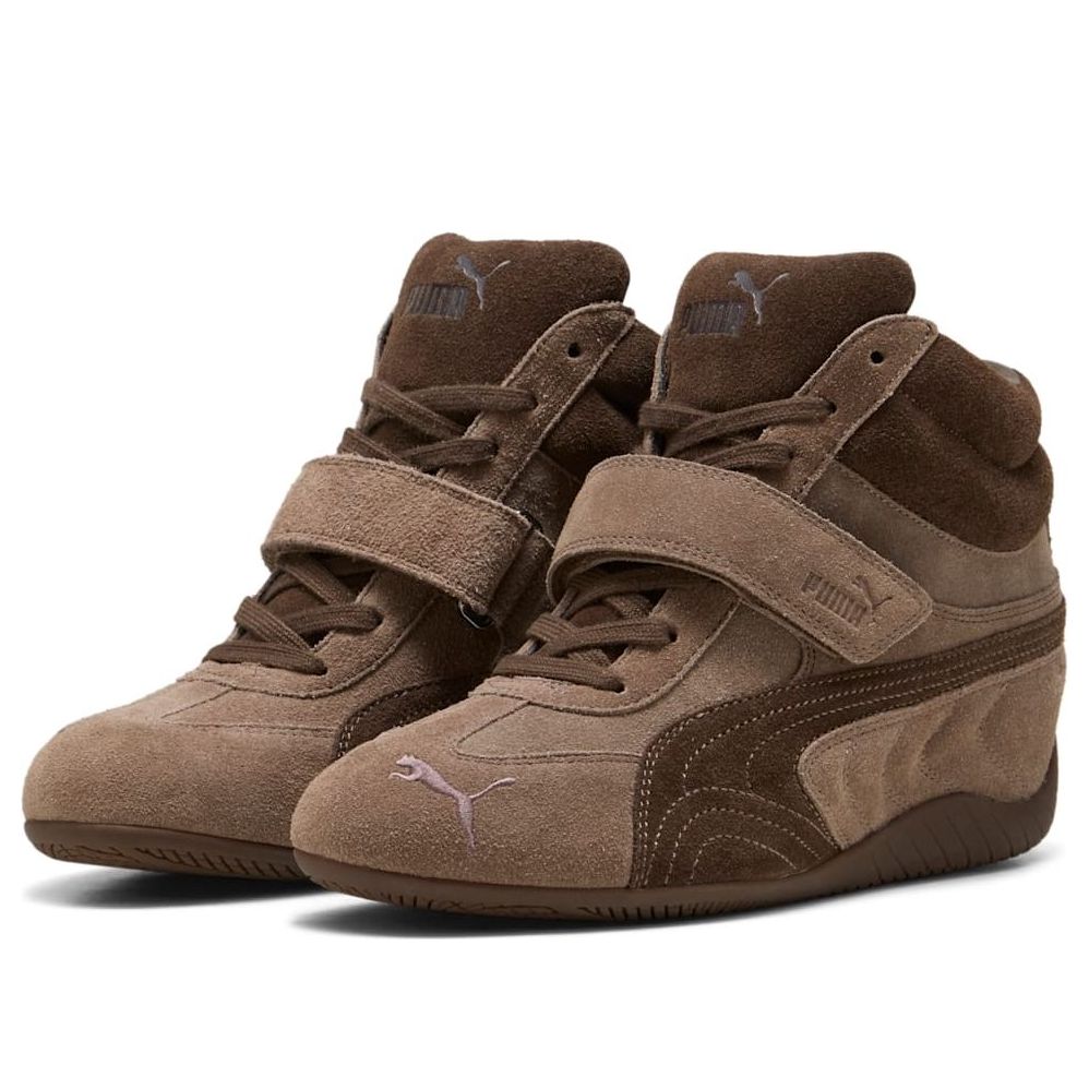 (WMNS) x Alexander McQueen Speedcat Mid Wedge 'Brown'