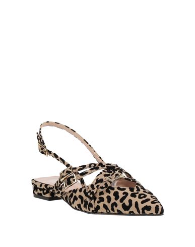 Ovyé Woman Ballet flats Beige Size 7 Leather