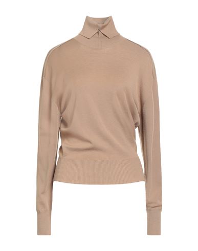Woman Turtleneck Camel Size L Wool