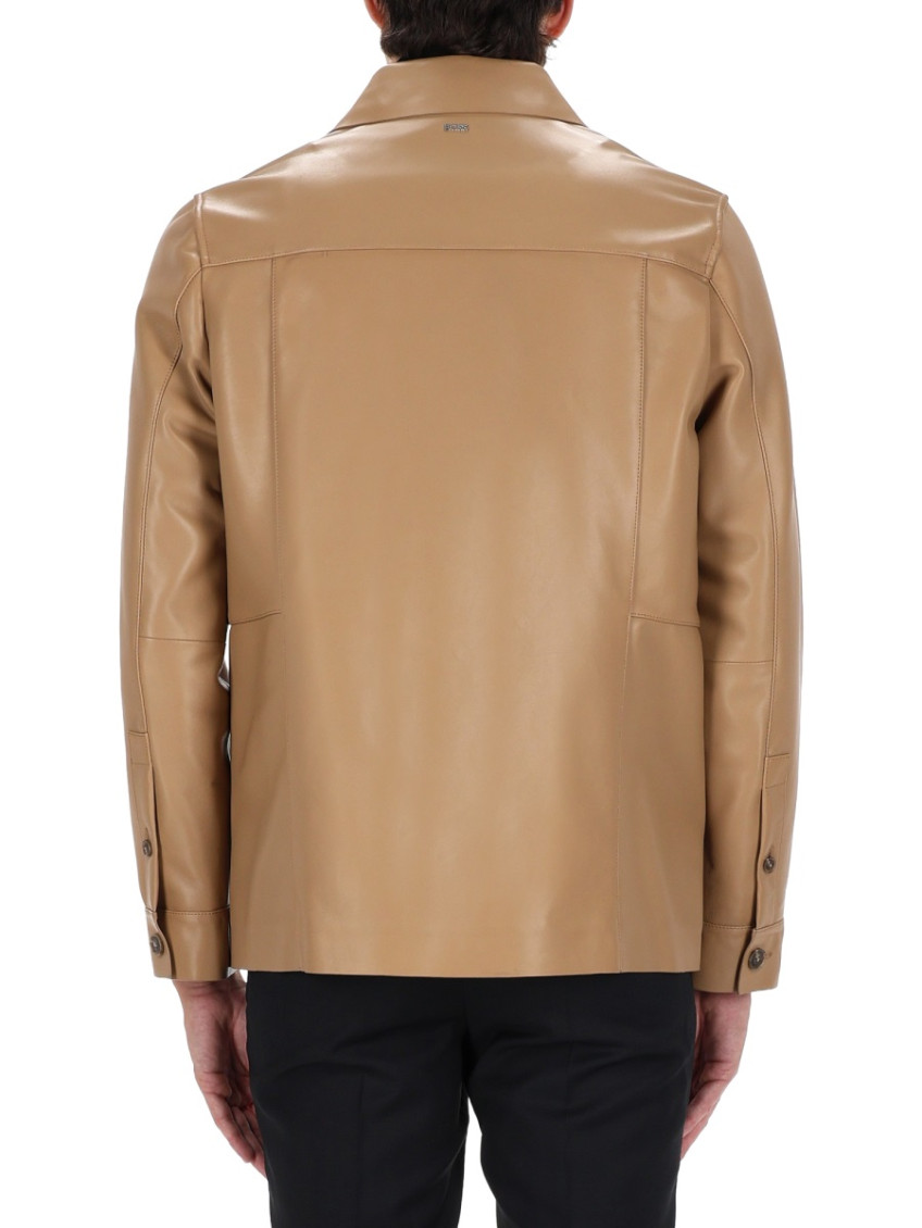 Boss - long sleeve jacket with point collar and pocket